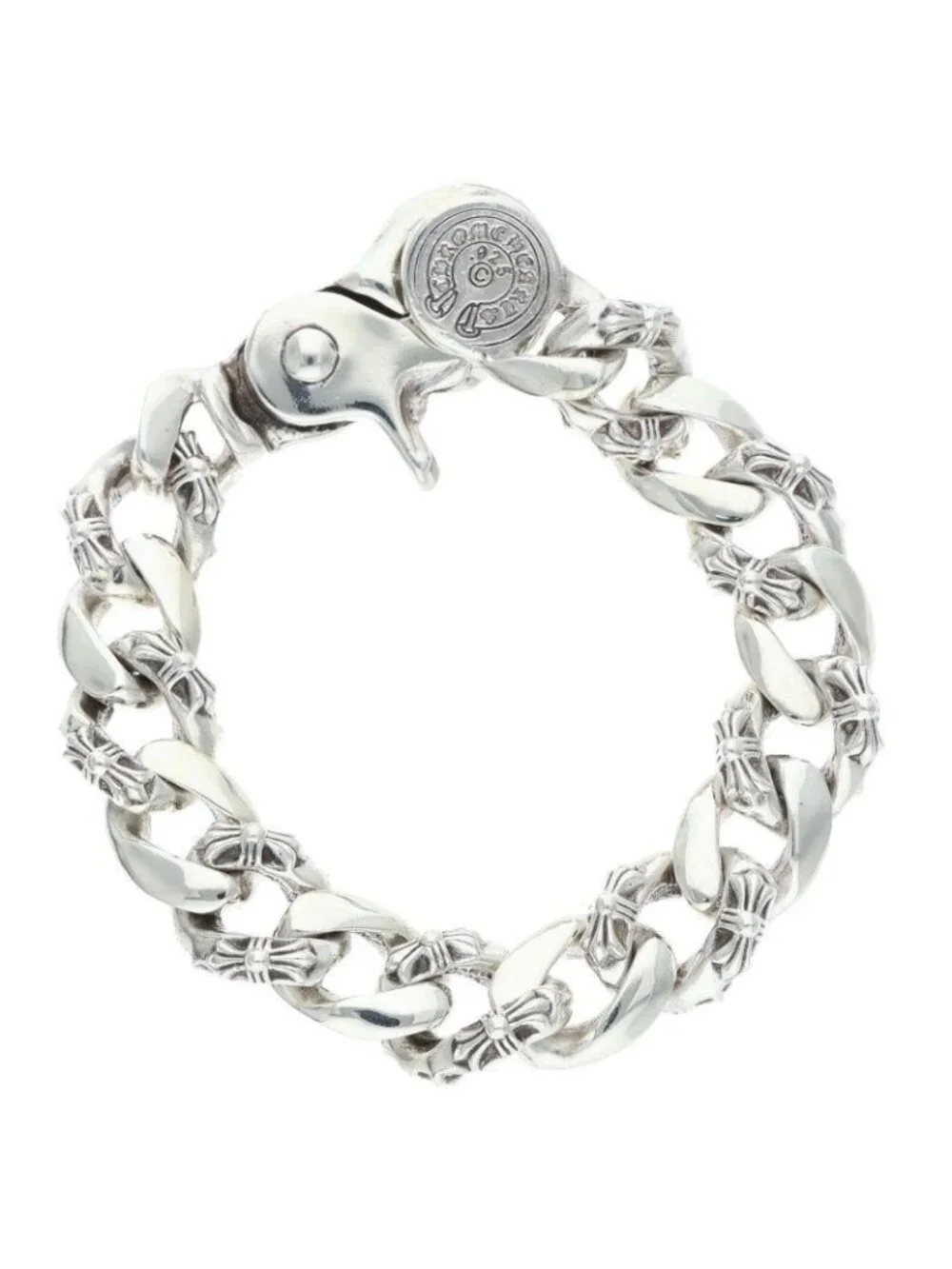 Chrome Hearts Fncy Chn Lnk Fancy Link Clip Silver Bracelet